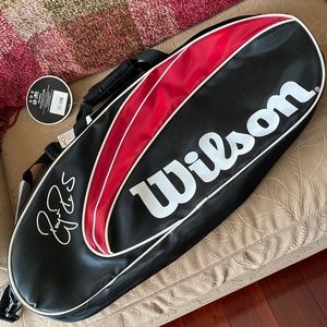 ~Wilson~ NEW Vintage Roger Federer 3-Racket Zippered Case